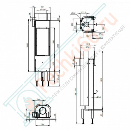 Каминная топка X-20F (Nordpies)