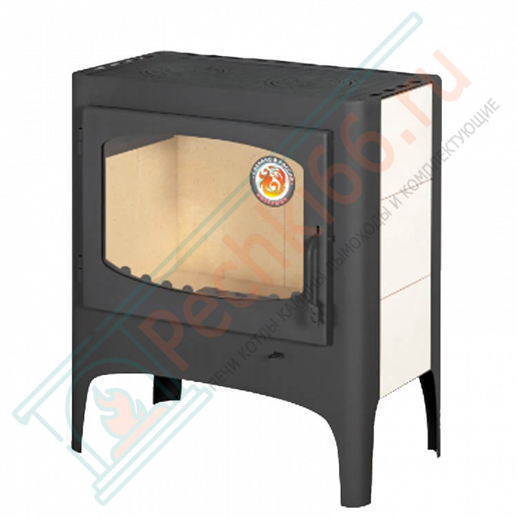 Печь-камин Бавария Эко, с плитой две конфорки (ЭкоКамин) до 225 м3