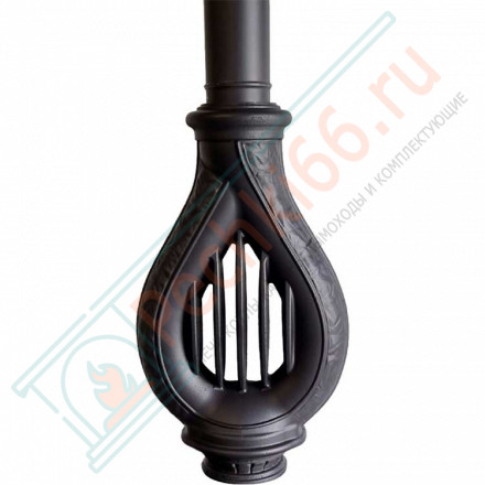 Дымоход конвектор d-130М-115М «Лира» серый (ProMetall)