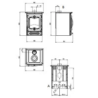 Печь-камин Cucinotta CMO, цвет чёрный (La Nordica)