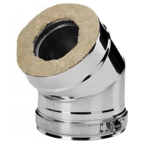 Отвод 45° V50R с изол (AISI-321/0,8-AISI-304/0,5) d-300/400 (Вулкан)