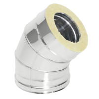 Отвод Термо OT-Р 45° с хомутом (316-0.8/304-0.5) d-150/250 (ТиС Промо)