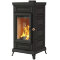 Печь-камин Майолика стандарт, черная (Астов)