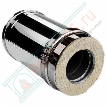 Сэндвич труба V50R с изол L=250 (AISI-321/0,8-ОЦИНК-RAL/0,5) d-150/250 (Вулкан-Cerablanket)