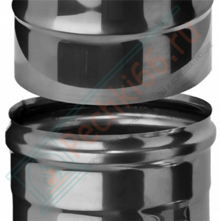 Сэндвич труба для дымохода L=1м (Aisi-430/1,0-НЕРЖ) d-115/200 (Ferrum HF Plus Ceramics)