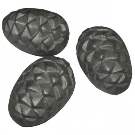 Камень чугунный для бани "Кедровая шишка" (Ø68х98мм), 5 шт, 7,2 кг