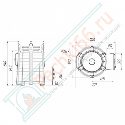 Банная печь Екатерина СТОУН со стеклом (Добросталь)