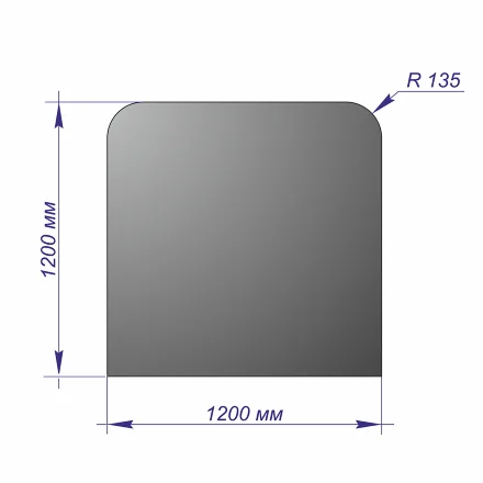 Лист напольный 1200*1200*1,5 R135 антрацит (Везувий)