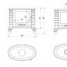Чугунная печь-камин KOZA K8 (Kratki)