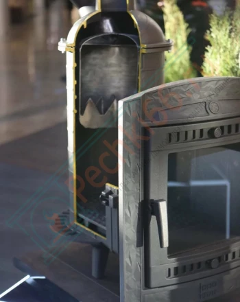 Печь для бани Атмосфера XL+, усиленная каменка, ламели "Талькохлорит" (ProMetall)