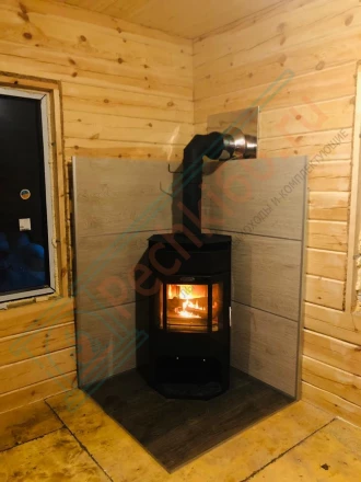 Печь-камин НМК Сибирь 12 под ключ (монтаж 09.2019)