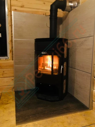 Печь-камин НМК Сибирь 12 под ключ (монтаж 09.2019)
