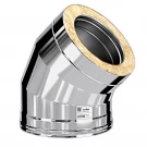 Сэндвич-отвод 45° (AISI-316L/0,8-AISI-304/0,5) d-130/230 (Craft-HF-50)