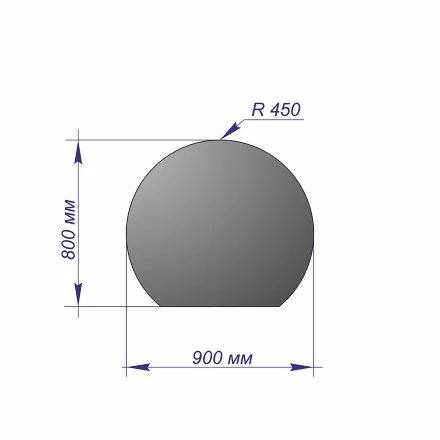 Лист напольный 900*800*1,5 R450 антрацит (Везувий)