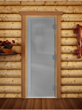 Дверь для бани и сауны Престиж сатин, 200х70 по коробке (DoorWood)
