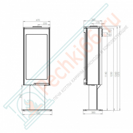 Печь-камин DUO 1 (Nordpeis)
