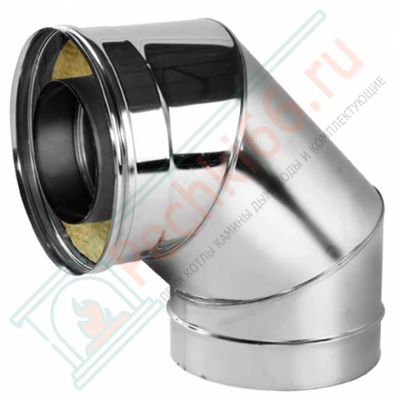 Отвод 90° V50R с изол (AISI-321/0,8-AISI-304/0,5) d-120/220 (Вулкан)
