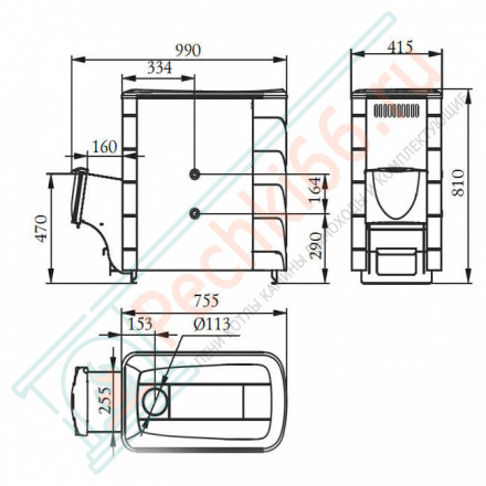 Печь для бани Тунгуска XXL 2013 Inox Витра антрацит (T.M.F) до 24 м3