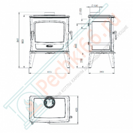 Чугунная печь TAI45WD (Dovre)
