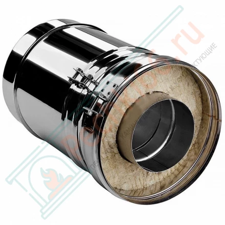 Труба V50R телескопическая с изол L=260-380 (AISI-310S/0,8-AISI-304/0,5) d-180/280 (Вулкан-Cerablanket)