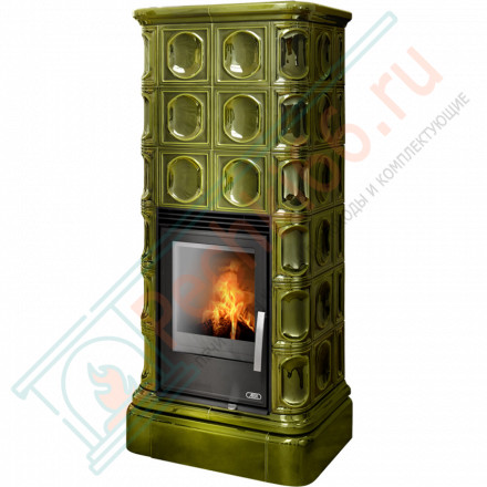 Кафельная печь Kaledonie KI, керамический цоколь, 2-цвета (ABX)