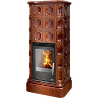 Кафельная печь Kaledonie KI, керамический цоколь, 2-цвета (ABX)