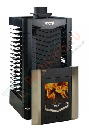 Печь для бани из нержавеющей стали № 06МСП - Н 01, с парогенератором (Тройка) до 18 м3