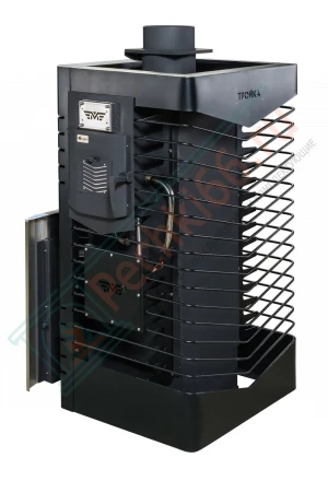 Печь для бани из нержавеющей стали № 06МСП - Н 01, с парогенератором (Тройка) до 18 м3