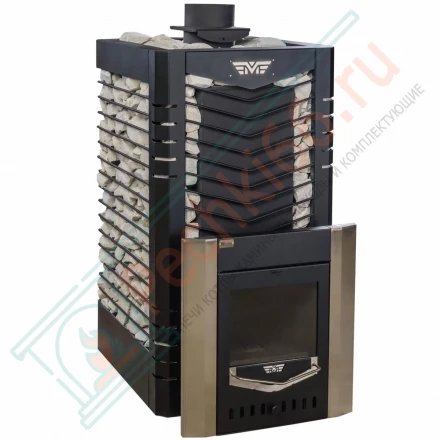 Печь для бани из нержавеющей стали № 06МСП - Н 01, с парогенератором (Тройка) до 18 м3
