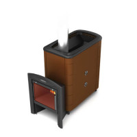 Печь для бани Тунгуска XXL 2013 Inox Витра ТО терракота (T.M.F) до 24 м3