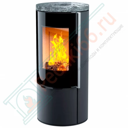 Печь камин R1.0 Plus на дровнике, с круглой задней стенкой (Астов)