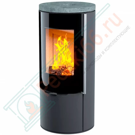 Печь камин R1.0 Plus на дровнике, с круглой задней стенкой (Астов)