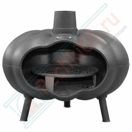 Печь для пиццы (из чугуна) с чугунной вставкой, низкая (Везувий)