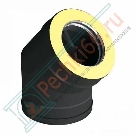Отвод 45° V50R с изол (AISI-321/0,5-ОЦИНК-RAL/0,5) d-130/230 (Вулкан)