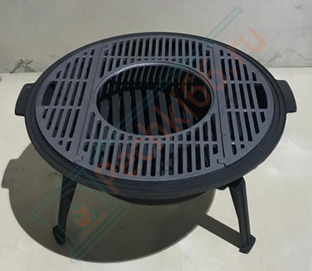 Чугунная костровая чаша-гриль (Литтех)