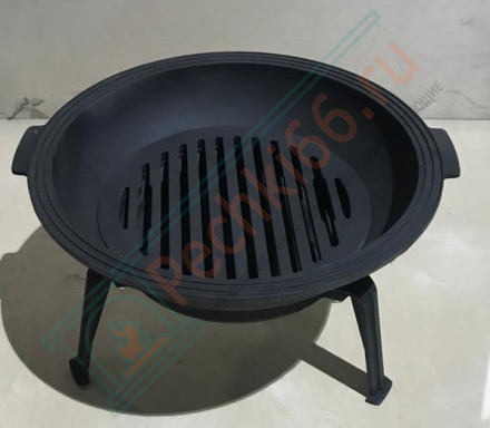 Чугунная костровая чаша-гриль (Литтех)
