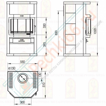 Печь-камин Ангара (Мета-Бел)