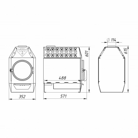 Отопительная печь Stoker TERMO 100 (Ермак) до 100 м3