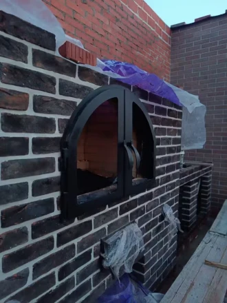 Дверца каминная стальная 860*625 Арка (Россия)