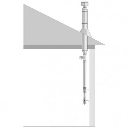 Комплект труб для вентиляции в бане, по схеме басту, d-115, вертикальный