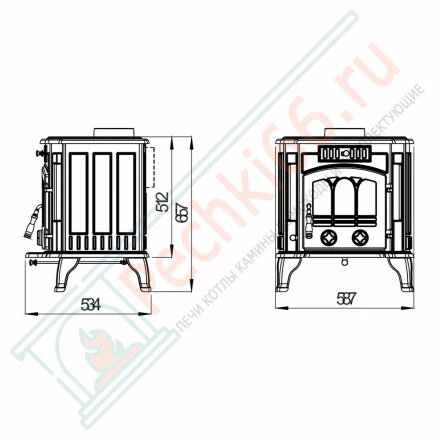 Чугунная печь SM02 (Ciang) 8 кВт