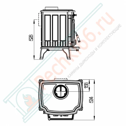 Чугунная печь SM02 (Ciang) 8 кВт