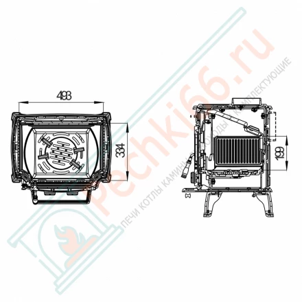 Чугунная печь SM02 (Ciang) 8 кВт