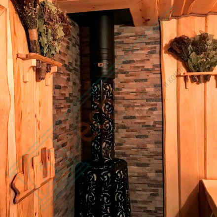 Дровяная банная печь Grill'D Violet World Steel Short Window Max