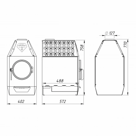 Отопительная печь Stoker TERMO 200 (Ермак) до 200 м3