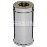 Сэндвич труба для дымохода L=0,5м (НЕРЖ-430/0,5-ОЦИНК/0,5) d-200/280 (Ferrum GS-Z)