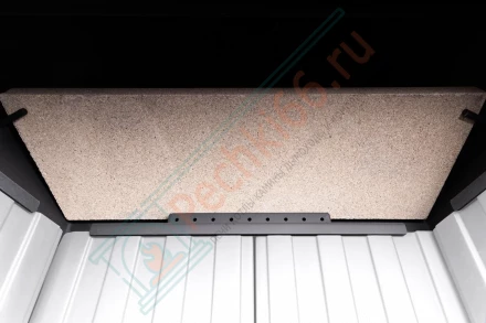 Каминная топка Экокамин Альфа 800 K с контргрузом белый шамот