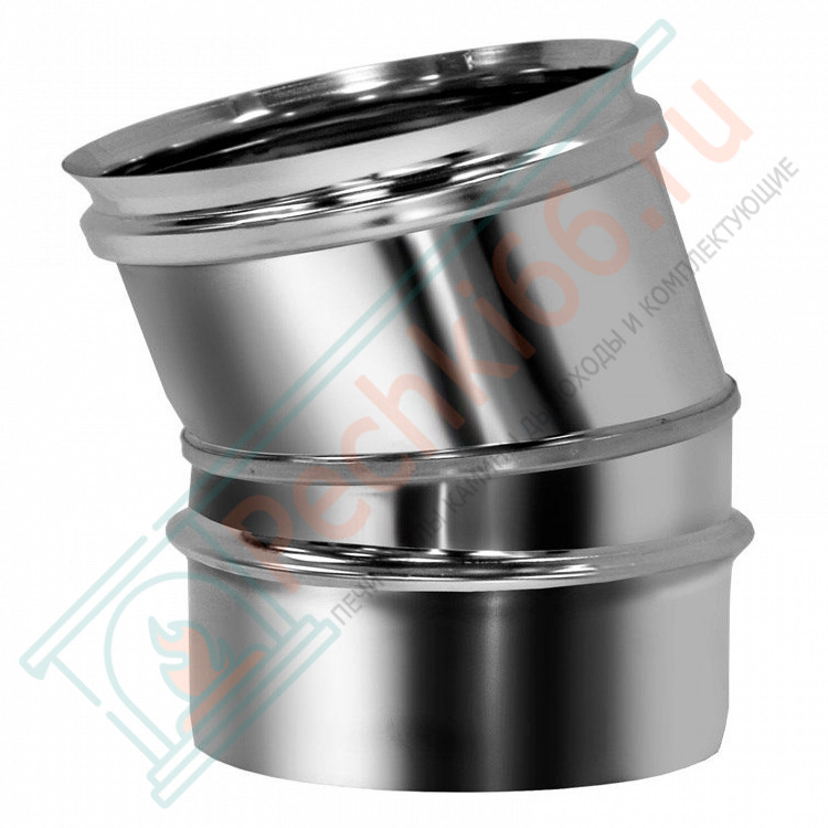 Отвод одностенный 15° (AISI-321/0,8мм) d-160 (Вулкан)