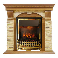 Электрокаминокомплект Dublin - Дуб / Сланец с очагом Atherton