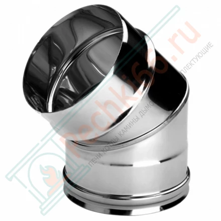 Отвод одностенный 45° (AISI-321/0,8мм) d-180 (Вулкан)